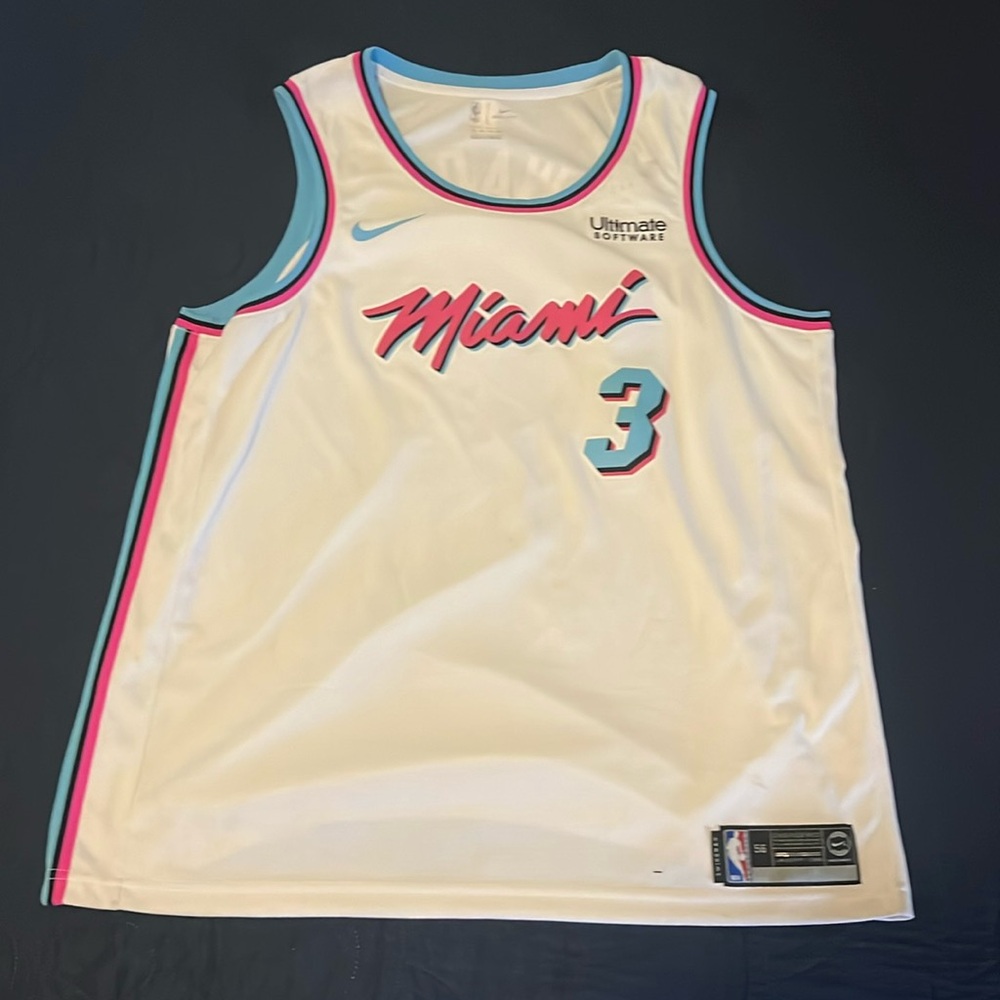 Dwayne Wade 3 Miami Heat Vice City Swingman Jersey - White